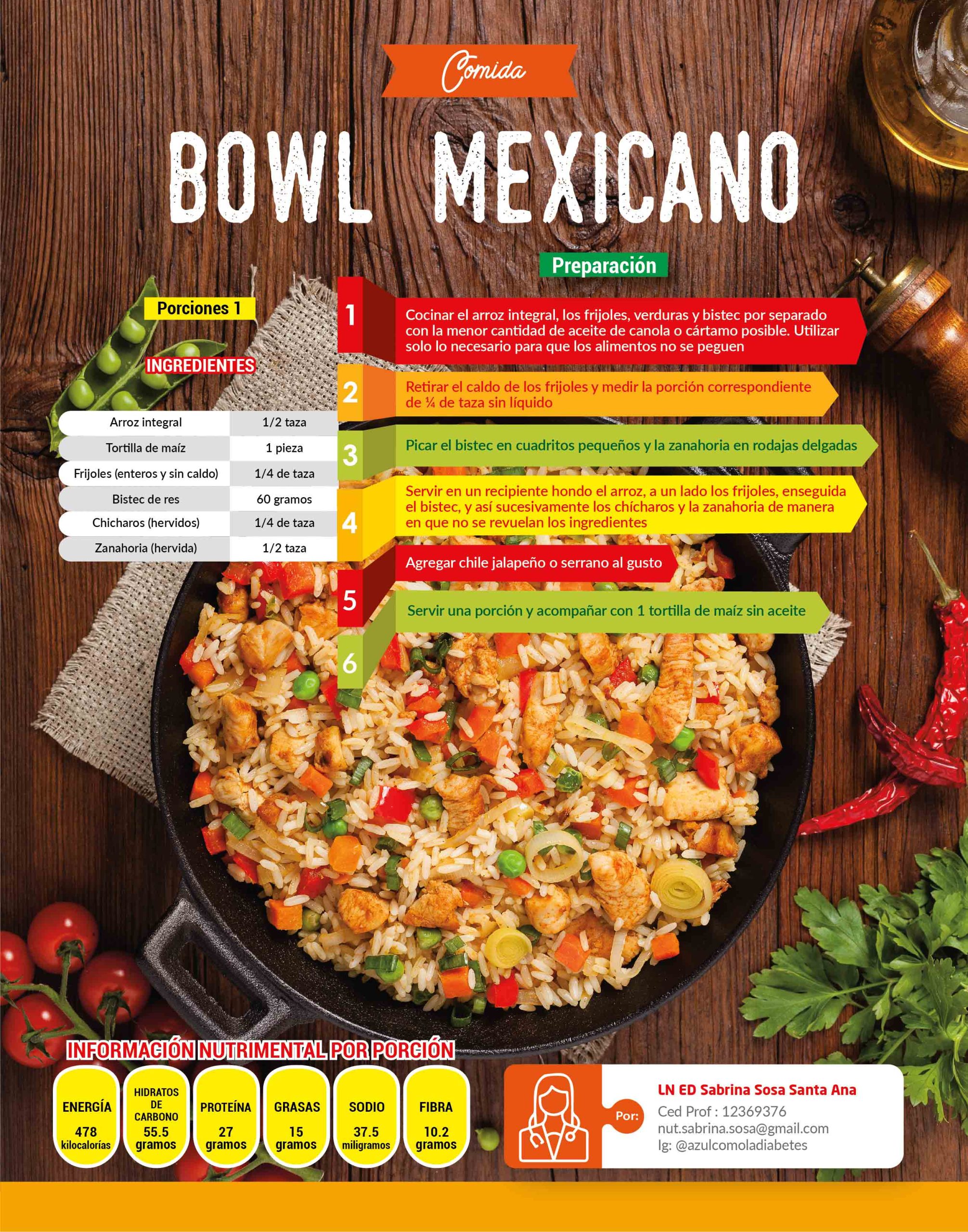 Receta Bowl mexicano