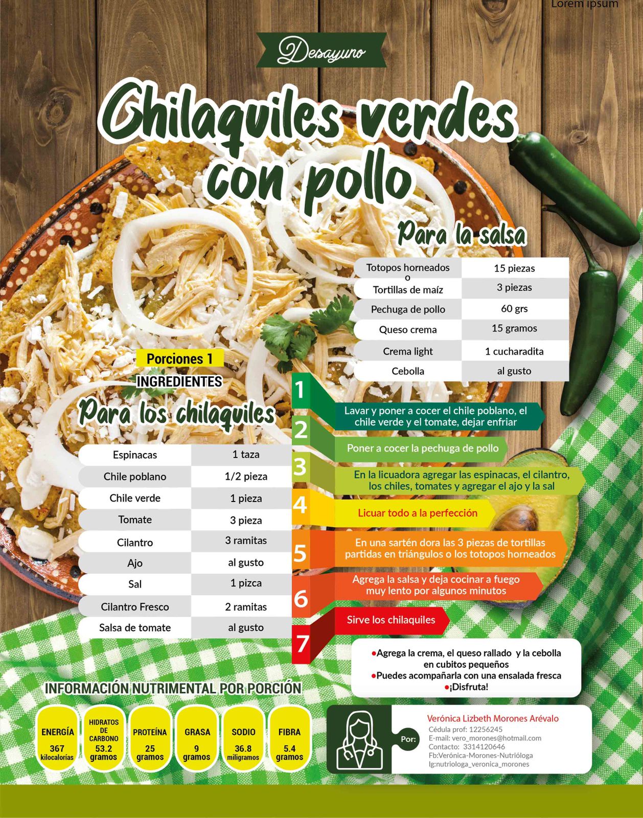 Chilaquiles verdes con pollo - Revista Diabetes Hoy