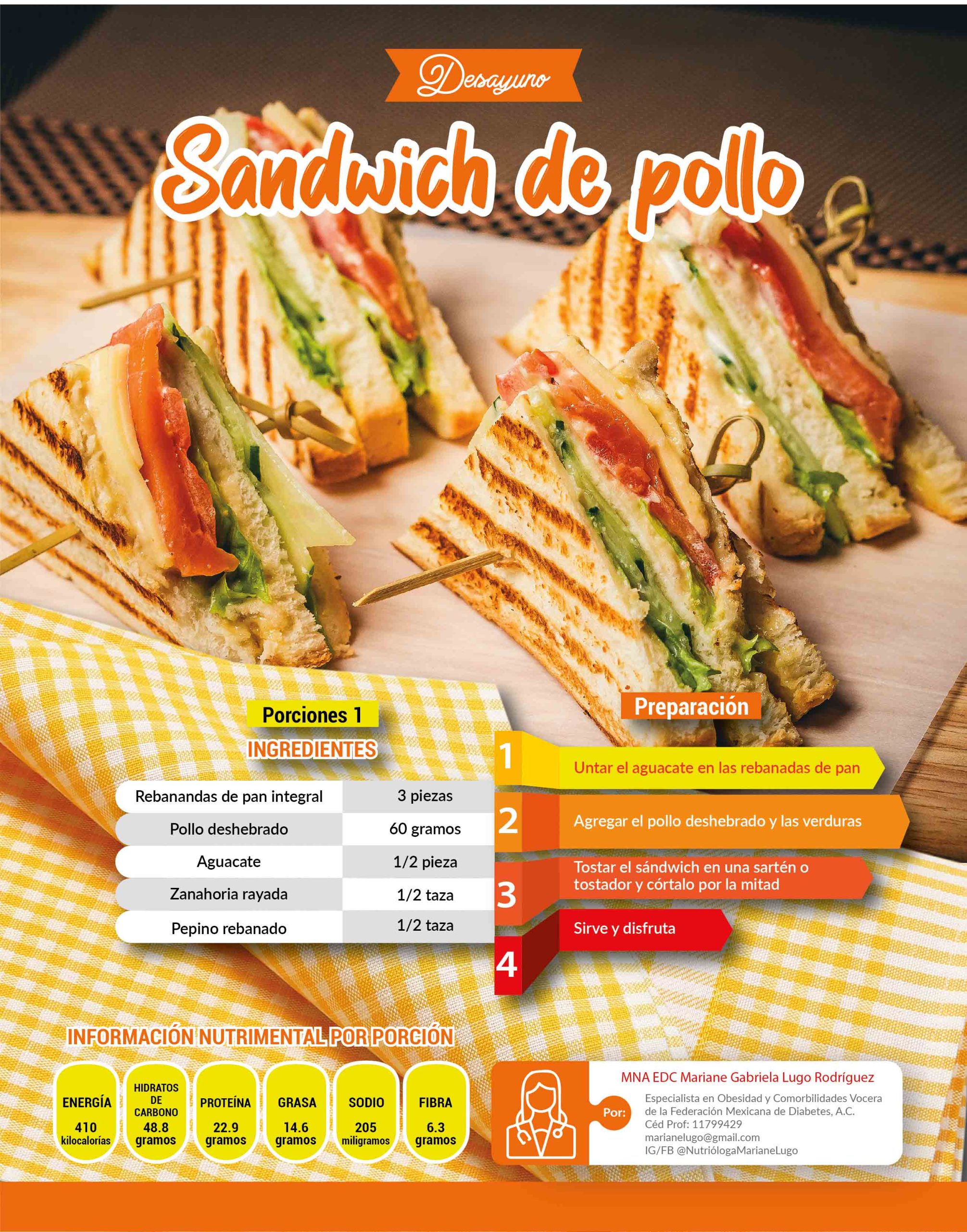 Sandwich de pollo