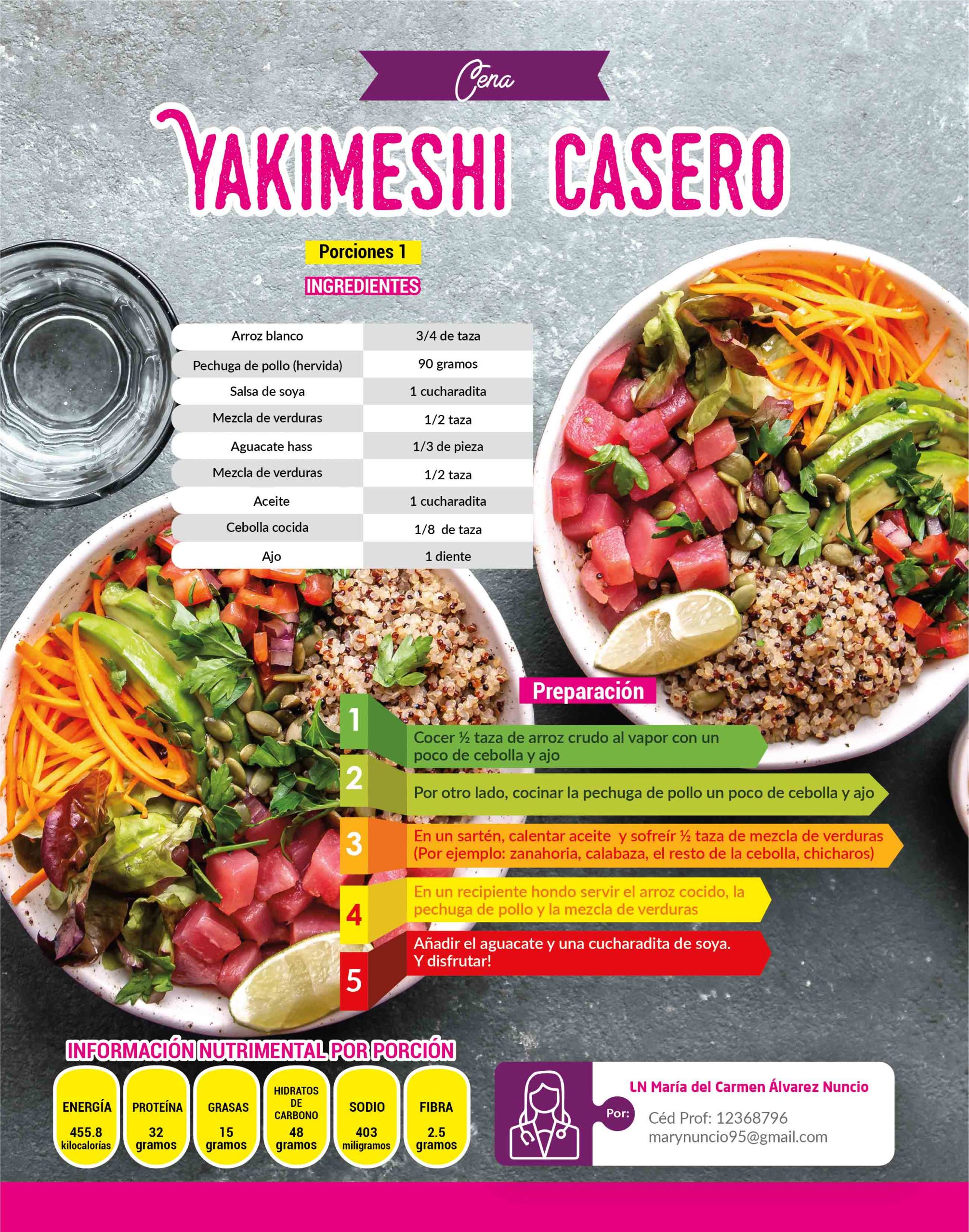 Deliciosa receta de Yakimeshi casero